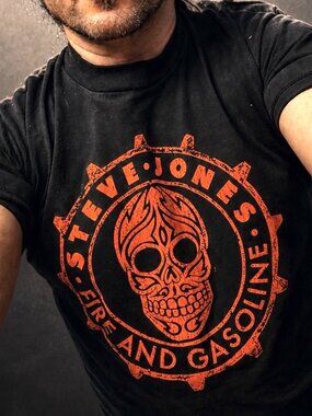 Steve Jones/Sex Pistols FIRE AND GASOLINE 1989, Promo-T-shirt. Awesome condition